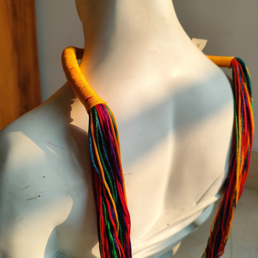 Multicolour Boho Statement Necklace - Picture 4 of 14